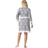 image:imagePrinStory Womens Robe Knit Kimono Bathrobe Lightweight Soft Sleepwear Knee Length Lounge RobesA1 Pink Star
