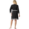 image:imagePrinStory Womens Robe Knit Kimono Bathrobe Lightweight Soft Sleepwear Knee Length Lounge RobesBlack