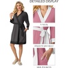 image:imagePrinStory Womens Robe Knit Kimono Bathrobe Lightweight Soft Sleepwear Knee Length Lounge RobesDark Gray