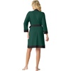 image:imagePrinStory Womens Robe Knit Kimono Bathrobe Lightweight Soft Sleepwear Knee Length Lounge RobesDark Green