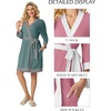 image:imagePrinStory Womens Robe Knit Kimono Bathrobe Lightweight Soft Sleepwear Knee Length Lounge RobesHaze Blue