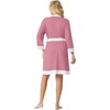 image:imagePrinStory Womens Robe Knit Kimono Bathrobe Lightweight Soft Sleepwear Knee Length Lounge RobesPink