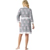image:imagePrinStory Womens Robe Knit Kimono Bathrobe Lightweight Soft Sleepwear Knee Length Lounge RobesPink Star