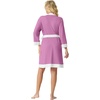 image:imagePrinStory Womens Robe Knit Kimono Bathrobe Lightweight Soft Sleepwear Knee Length Lounge RobesPurple Red