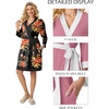 image:imagePrinStory Womens Robe Knit Kimono Bathrobe Lightweight Soft Sleepwear Knee Length Lounge RobesRed Brown Black
