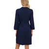 image:imagePrinStory Womens Robe Lightweight Short Knit Bathrobe Soft Ladies Sleepwear with PocketsB02 Navy Blue