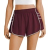 image:imagePrinStory Womens Running Shorts Gym Quick Dry Athletic High Waisted Workout Elastic Cute Shorts with LinerWine Red