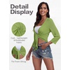 image:imagePrinStory Womens Tie Front Cropped Cardigan Summer 34 Sleeve Bolero Shrug for Sleeveless Dress Beach Cover Up Tops S4XLApple Green