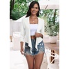 image:imagePrinStory Womens Tie Front Shrug 34 Sleeve Bolero Cardigan Lightweight Summer Casual Short Shawl Top S4XL02 Bleach White