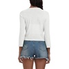 image:imagePrinStory Womens Tie Front Shrug 34 Sleeve Bolero Cardigan Lightweight Summer Casual Short Shawl Top S4XL02 Bleach White