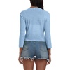 image:imagePrinStory Womens Tie Front Shrug 34 Sleeve Bolero Cardigan Lightweight Summer Casual Short Shawl Top S4XL05 Light Blue