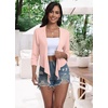 image:imagePrinStory Womens Tie Front Shrug 34 Sleeve Bolero Cardigan Lightweight Summer Casual Short Shawl Top S4XL06 Light Pink