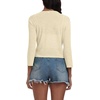 image:imagePrinStory Womens Tie Front Shrug 34 Sleeve Bolero Cardigan Lightweight Summer Casual Short Shawl Top S4XL08 Apricot