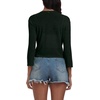 image:imagePrinStory Womens Tie Front Shrug 34 Sleeve Bolero Cardigan Lightweight Summer Casual Short Shawl Top S4XL11 Dark Green