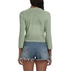 image:imagePrinStory Womens Tie Front Shrug 34 Sleeve Bolero Cardigan Lightweight Summer Casual Short Shawl Top S4XL26 Bean Green