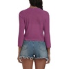 image:imagePrinStory Womens Tie Front Shrug 34 Sleeve Bolero Cardigan Lightweight Summer Casual Short Shawl Top S4XL29 Purple Red
