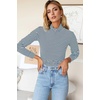 image:imagePrinStory Womens Tops Long Sleeve Shirts Slim Fit Business Dressy Casual Pullover Tee for 2025 TrendyFp Apricot Blue Stripe