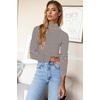 image:imagePrinStory Womens Tops Long Sleeve Shirts Slim Fit Business Dressy Casual Pullover Tee for 2025 TrendyFp Apricot Grey Stripe