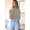 image:imagePrinStory Womens Tops Long Sleeve Shirts Slim Fit Business Dressy Casual Pullover Tee for 2025 TrendyFp Apricot Grey Stripe