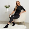 image:imagePrinStory Womens Tops Mock Neck Short Sleeve T Shirts Dressy Casual Ribbed Knit Slim Fit Summer Business Going Out Tops 2026 Carbon Black US XL