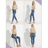 image:imagePrinStory Womens Tops Mock Neck Short Sleeve T Shirts Dressy Casual Ribbed Knit Slim Fit Summer Business Going Out Tops 2026C Apricot