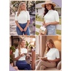 image:imagePrinStory Womens Tops Mock Neck Short Sleeve T Shirts Dressy Casual Ribbed Knit Slim Fit Summer Business Going Out Tops 2026C Beige White