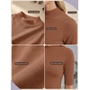 image:imagePrinStory Womens Tops Mock Neck Short Sleeve T Shirts Dressy Casual Ribbed Knit Slim Fit Summer Business Going Out Tops 2026C Caramel