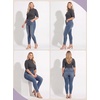 image:imagePrinStory Womens Tops Mock Neck Short Sleeve T Shirts Dressy Casual Ribbed Knit Slim Fit Summer Business Going Out Tops 2026C Dark Gray