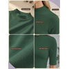 image:imagePrinStory Womens Tops Mock Neck Short Sleeve T Shirts Dressy Casual Ribbed Knit Slim Fit Summer Business Going Out Tops 2026C Dark Green
