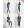 image:imagePrinStory Womens Tops Mock Neck Short Sleeve T Shirts Dressy Casual Ribbed Knit Slim Fit Summer Business Going Out Tops 2026C Gray Blue