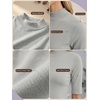 image:imagePrinStory Womens Tops Mock Neck Short Sleeve T Shirts Dressy Casual Ribbed Knit Slim Fit Summer Business Going Out Tops 2026C Light Gray