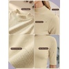 image:imagePrinStory Womens Tops Mock Neck Short Sleeve T Shirts Dressy Casual Ribbed Knit Slim Fit Summer Business Going Out Tops 2026C Oatmeal