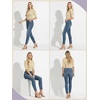 image:imagePrinStory Womens Tops Mock Neck Short Sleeve T Shirts Dressy Casual Ribbed Knit Slim Fit Summer Business Going Out Tops 2026C Oatmeal