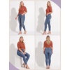 image:imagePrinStory Womens Tops Mock Neck Short Sleeve T Shirts Dressy Casual Ribbed Knit Slim Fit Summer Business Going Out Tops 2026C Pumpkin