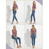 image:imagePrinStory Womens Tops Mock Neck Short Sleeve T Shirts Dressy Casual Ribbed Knit Slim Fit Summer Business Going Out Tops 2026C Rusty Red