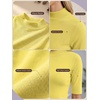 image:imagePrinStory Womens Tops Mock Neck Short Sleeve T Shirts Dressy Casual Ribbed Knit Slim Fit Summer Business Going Out Tops 2026C Yellow