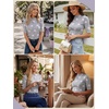 image:imagePrinStory Womens Tops Mock Neck Short Sleeve T Shirts Dressy Casual Ribbed Knit Slim Fit Summer Business Going Out Tops 2026Fp Pink Star