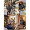 image:imagePrinStory Womens Tops Mock Neck Short Sleeve T Shirts Dressy Casual Ribbed Knit Slim Fit Summer Business Going Out Tops 2026Fp White Star