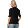image:imagePrinStory Womens Tops Mock Turtleneck Dressy Casual Business Short Sleeve T Shirts Slim Fit Summer Going Out Tops 202601 Black