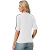 image:imagePrinStory Womens Tops Mock Turtleneck Dressy Casual Business Short Sleeve T Shirts Slim Fit Summer Going Out Tops 202602 Beige White