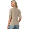 image:imagePrinStory Womens Tops Mock Turtleneck Dressy Casual Business Short Sleeve T Shirts Slim Fit Summer Going Out Tops 202603 Mixed Beige