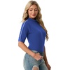 image:imagePrinStory Womens Tops Mock Turtleneck Dressy Casual Business Short Sleeve T Shirts Slim Fit Summer Going Out Tops 202604 Royal Blue
