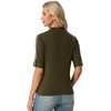image:imagePrinStory Womens Tops Mock Turtleneck Dressy Casual Business Short Sleeve T Shirts Slim Fit Summer Going Out Tops 202606 Army Green