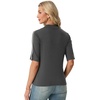 image:imagePrinStory Womens Tops Mock Turtleneck Dressy Casual Business Short Sleeve T Shirts Slim Fit Summer Going Out Tops 202607 Dark Gray