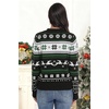 image:imagePrinStory Womens Ugly Christmas Cardigan Sweaters Long Sleeve Button Down Open Front Casual Warm Funny Knit Sweater S2XL04fp Black Wh Green Snow