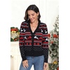 image:imagePrinStory Womens Ugly Christmas Cardigan Sweaters Long Sleeve Button Down Open Front Casual Warm Funny Knit Sweater S2XL07fp Black Red White Elk