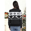 image:imagePrinStory Womens Ugly Christmas Cardigan Sweaters Long Sleeve Button Down Open Front Casual Warm Funny Knit Sweater S2XL08fp Black Snowflake Elk