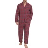 image:imagePrinStory Mens Flannel Pajamas Sets  Soft Cotton Classic Plaid Long Sleeve Pjs Sleepwear Lounge Set with Pockets01red Blue Green Plaid