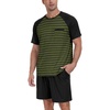 01-black Green Stripe