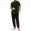 image:imagePrinStory Mens Pajamas Set Short Sleeve Pjs Sets 2 Piece Soft Pajama Henley Neckline Loungewear Sets with PocketsFpgreen Black Bird